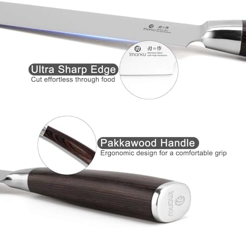 imarku Chef Knife 8 Inch, Ultra Sharp Kitchen Knife with Ergonomic Handle