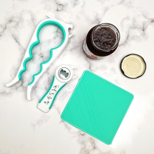 Jar Opener for Weak Hands, 5 in 1 Bottle Opener for Seniors with arthritis
