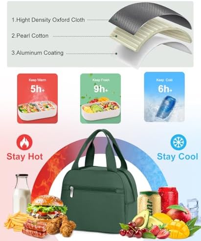 Lunch Bag, Small Insulated Lunch Box for Women Men