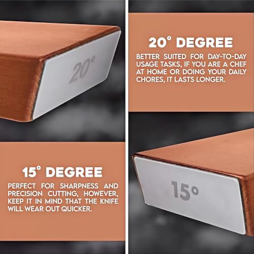 Hatori Knife Sharpener.Magnetic Fixed‑Angle Diamond Sharpening System,15° & 20°Angle Guide Block,Dual Grit Manual Kitchen Sharpener for Straight‑Edge Chef Knives,Compact Portable Knife Sharpening Tool