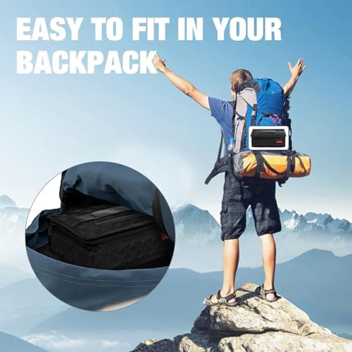 Aosbos Small Insulated Lunch Bag,Compact Black Lunch Box For Work