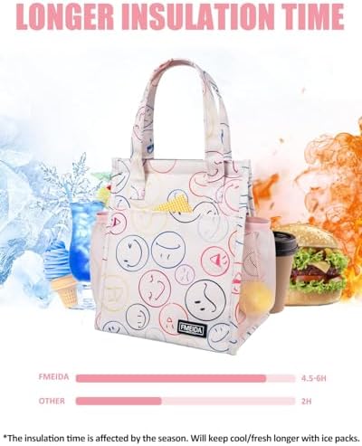 6.75L Small Insulated Lunch Bag, Reusable Cooler Tote Thermal Snack Bag