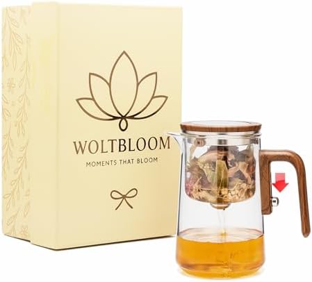 Magic Teapot with Infuser - Loose Leaf Tea Steeper - 34 oz