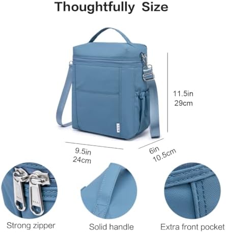 NOL Insulated Lunch Bags for Women Cooler Bag Lightweight Nylon Waterproof Lunch Box for Work