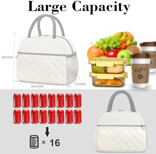 Coobiiya Lunch Box Lunch Bag for Women Men,Reusable Cute Lunch Pail bag