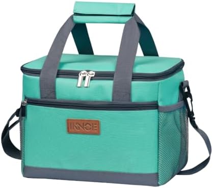 iknoe Insulated Lunch Bag, Foldable 8.5L Cooler Bag for Men & Women, Lunch Box