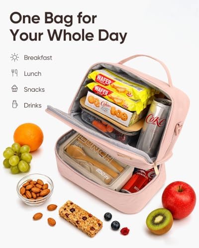 NISHEL Lunch Bag for Women, lunch box with Insulated Compartment and strap