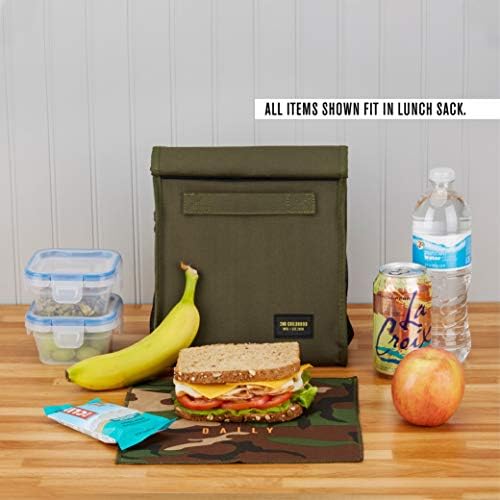 2nd Childhood Insulated Lunch Bag for Men, Durable & Reusable, Green