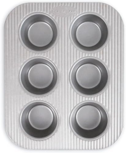 USA Pan Nonstick Toaster Oven 6 Cup Muffin Pan, Aluminized Steel (Pack of 6)