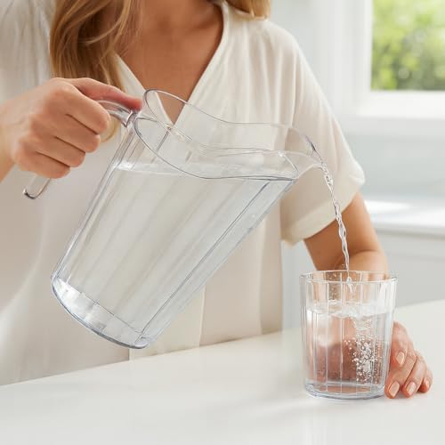 DecorRack 24 Pack 75 oz Polycarbonate Pitchers, Beverage Dispenser