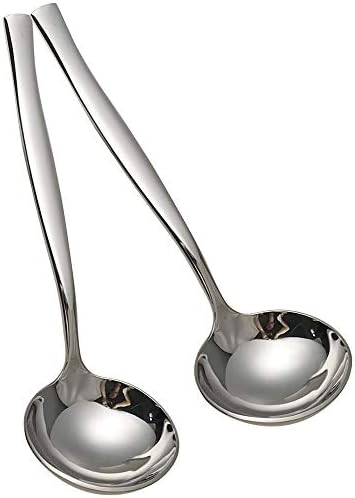 Idotry 2-Piece Stainless Steel Gravy Soup Spoon, Small Gravy Ladle Soup