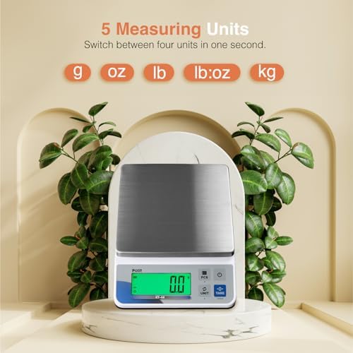 Polit Digital Kitchen Scale 18lb/8kg, 0.5g Food Scale for Baking