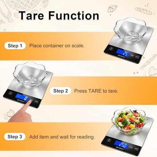 Food Scale, 33lb Digital Kitchen Scale for Cooking Baking