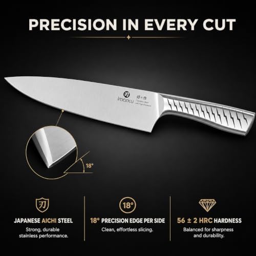 iMarku 14-Piece High-Carbon Stainless Steel Knife Set with Non-Slip Handles