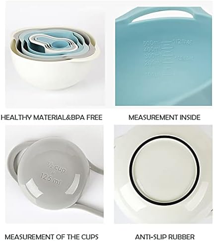 Plastic Nesting Bowls Set, 8 Pieces