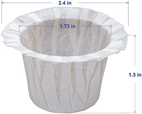 Irmidi 100 Count Disposable Coffee Paper Filters,Compatible with Keurig Brewers Single Serve 1.0 and 2.0, Fit all Reusable Coffee Pods.