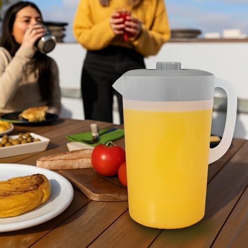 Water Pitcher with Lid 1 Gallon Pitcher BPA Free & Phthalate Free - Gray