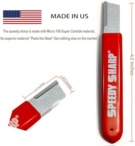 Tool Sharpener, Blade Sharpener, Carbide Sharpener, Knife Sharpening Tool for Kitchen knives Garden Tools Axe Pocket Knives Pruning Shears Hedge Scissors Clippers Pocket Knives (RED)