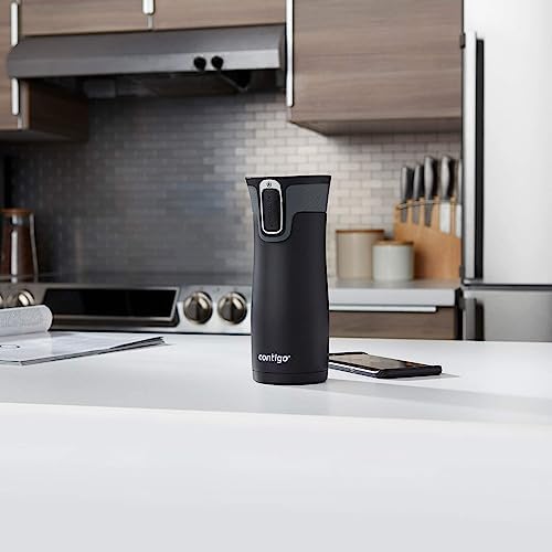 Contigo West Loop Stainless Steel Travel Mug with AUTOSEAL Lid, 16oz., Stainless Steel/Black