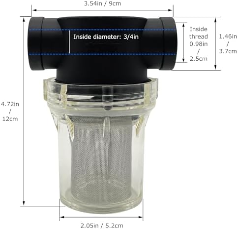 3/4" Female NPT in-Line Strainer with 40 mesh Stainless Steel Filter Screen