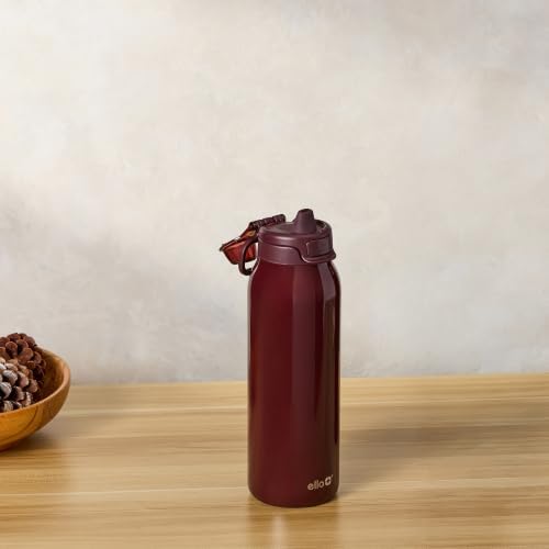 Ello Pop & Fill Insulated Stainless Steel Water Bottle with Quick Fill Lid, Leakproof Locking, Sip or Chug Spout, BPA-Free, Double Wall Vacuum Insulated for Sports, Travel & School- 22oz / 32oz / 40oz