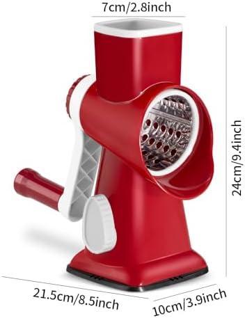 Cheese Grater Hand Crank Rotary Vegetables Shredder with Handle