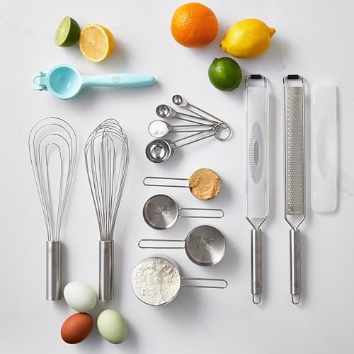 Martha Stewart Richburn 4-Piece Stainless Steel Measuring Cups Set – Durable and Accurate Kitchen Measuring Tools for Baking and Cooking (Pack of 4)