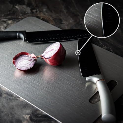 Stainless Steel Cutting Board Set of 3,Non Toxic Cutting Boards for Kitchen