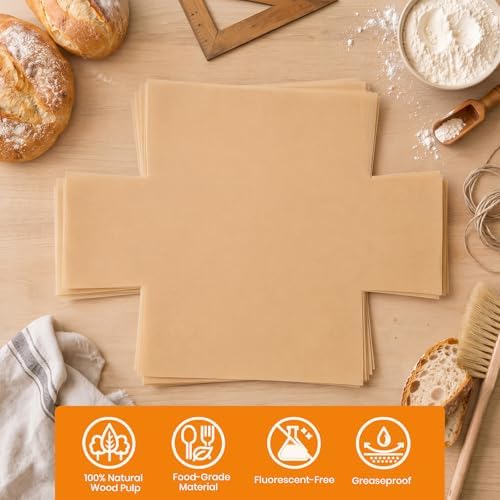HUAKENER Loaf Pan Liners, 100 Pcs Loaf Pan Liners for Baking Bread 9x5 Inch