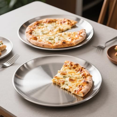 Pizza Pan for Oven, 3PCS Stainless Steel Pizza Pans(13.5 & 12 & 10 Inch)