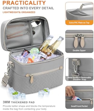 Capolo Lunch Bag for Women Men Insulated Lunch Tote Leakproof Lunchbox Bags