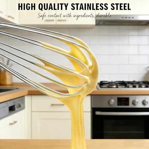 3 Packs Stainless Steel Whisk Set,Whisks for Cooking Non Scratch