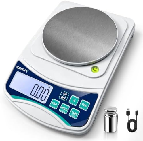 Kitchen Scale 0.01g High Precision, 2.2lb/1kg Lab Baking Scale