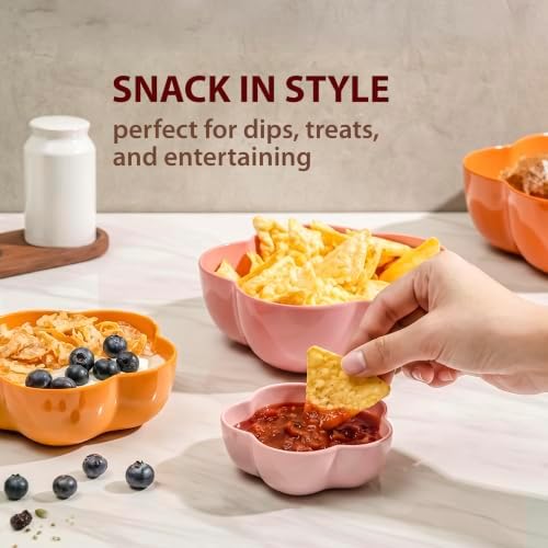 bzyoo 5 PC Nested Serving Bowl Flower Shape Set