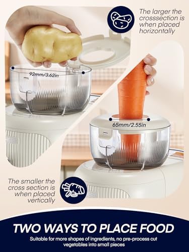 FOHERE Electric Cheese Grater, 6 in 1 Slicer Shredder for Kitchen