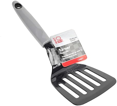 Chef Craft Select Nylon Short Turner/Spatula, 10.5 inch, Gray