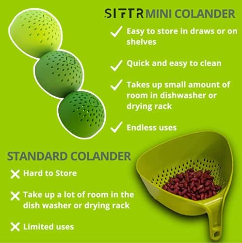 Can Strainer for Canned Goods - Set of 3 Space Saving Colanders