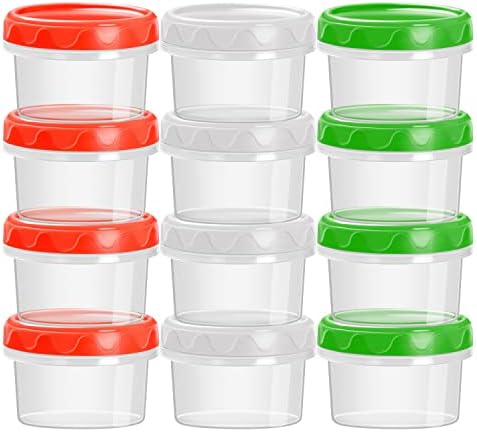 EONJOE 4oz Airtight Plastic Food Storage Containers with Lids, 12pcs