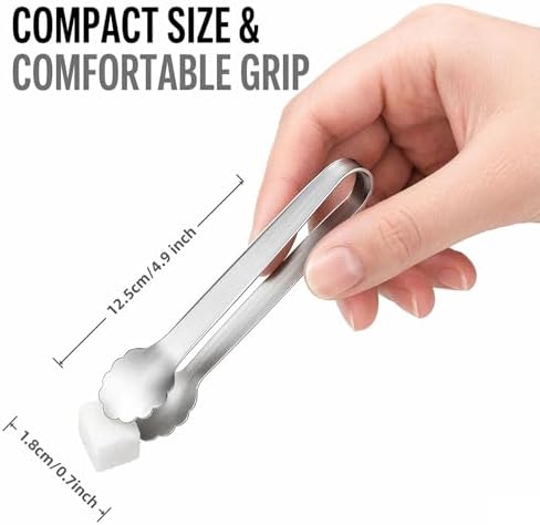 Mini Serving Tongs, 4.9 Inch, 5 Pack,Cute Unique Tiny Tongs