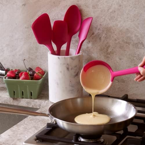GIR: Get It Right Silicone Soup Ladle - Non-stick Heat Resistant Seamless Kitchen Cooking Serving for Soups, Chili, Sauces, Batter, and More - Ultimate, Studio White (Pack of 2)
