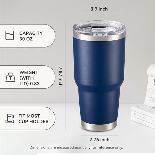 30 oz Tumbler with Lid Stainless Steel Tumblers Bulk, 8 Pack