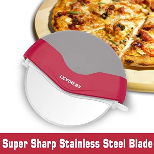 Pizza Cutter Wheel Stainless Steel Detachable Dishwasher Safe Red