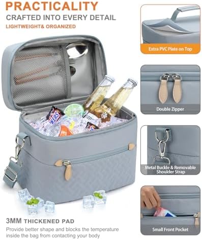 Capolo Lunch Bag for Women Men Insulated Lunch Tote Leakproof Lunchbox Bags
