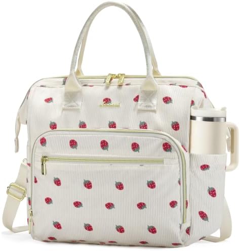 LOVEVOOK Lunch Bag Women, Insulated Lunch Box for Women with Cup Holder