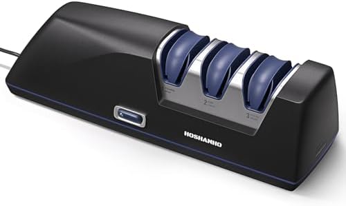 HOSHANHO Electric Knife Sharpener, 3-Stage Knife Sharpener for All Knives