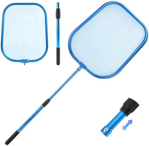 36" Hot Tub Pool Skimmer Net with Pole - Spa Net, Metal Blue