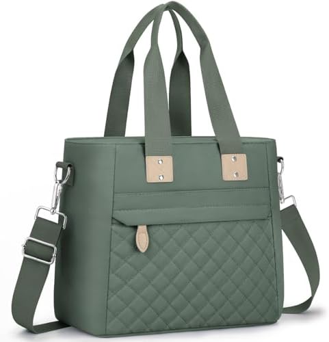 Capolo Lunch Bag for Women,Large Insulated Lunchbox Tote Reusable,L-Green