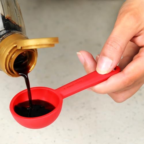 Silicone Measuring Spoons Set of 5, Assorted Colors (Pack of 2)