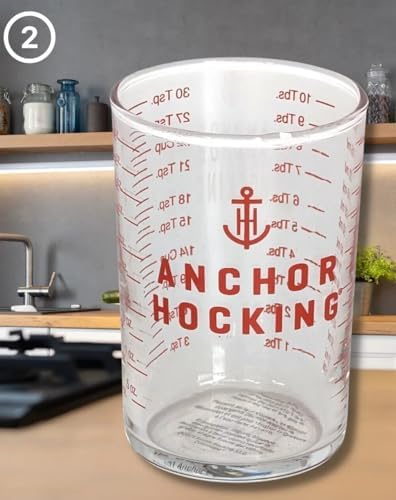 Anchor Hocking Graduated Measuring Glass, Set of 2, Clear