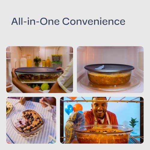 Tupperware Voila Glass XL Rectangular Food Storage – Baking Dish, 3.2 qt / 3 L